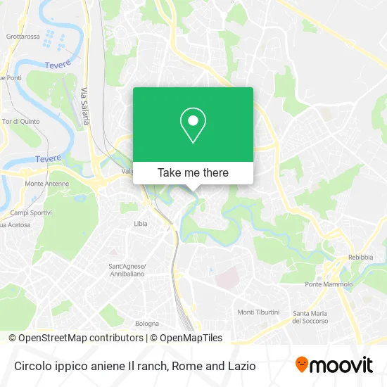 Circolo ippico aniene Il ranch map