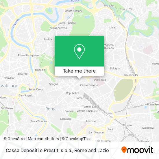 Cassa Depositi e Prestiti s.p.a. map