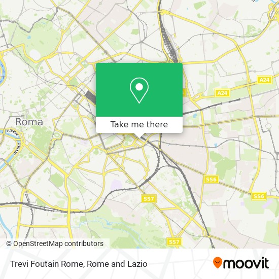 Trevi Foutain Rome map