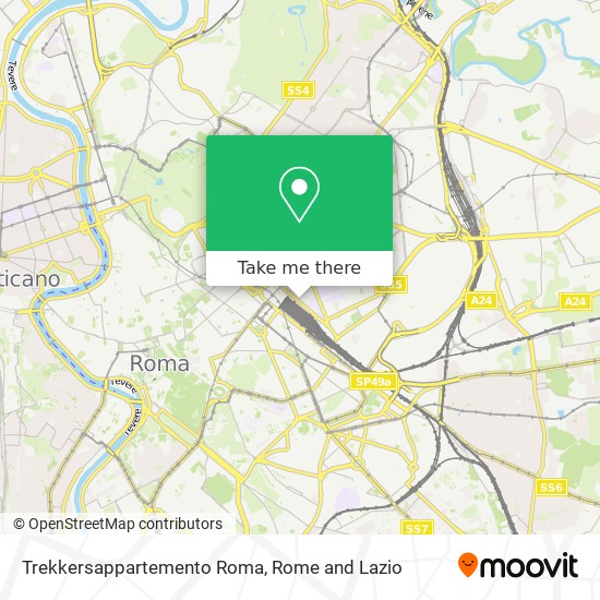 Trekkersappartemento Roma map
