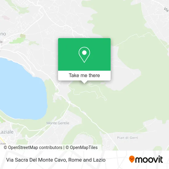 Sacred Road of Monte Cavo map