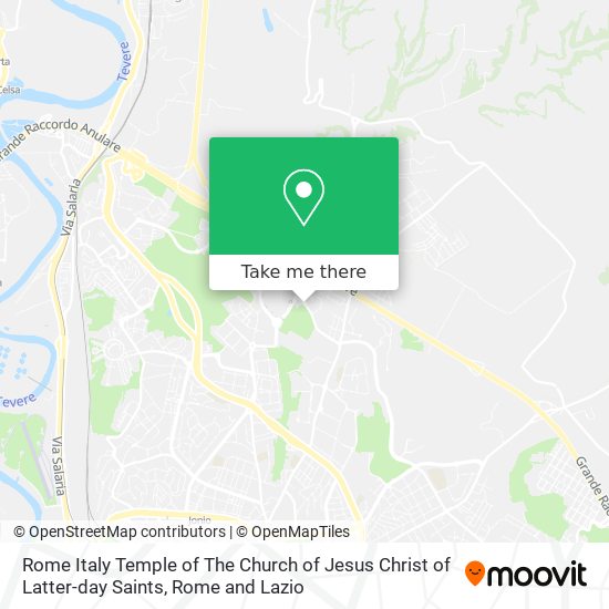 Rome Italy Temple of The Church of Jesus Christ of Latter-day Saints map