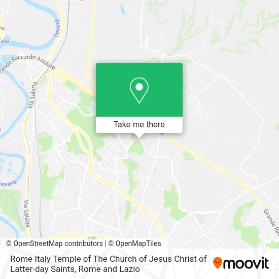 Rome Italy Temple of The Church of Jesus Christ of Latter-day Saints map