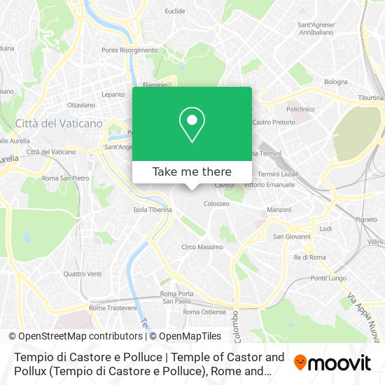 Tempio di Castore e Polluce | Temple of Castor and Pollux map