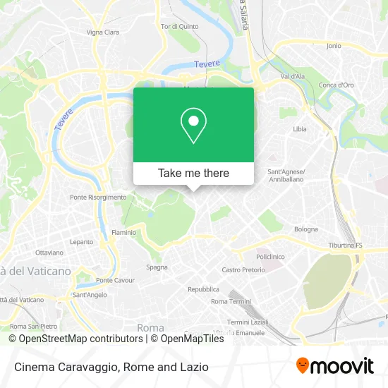 Caravaggio Cinema map