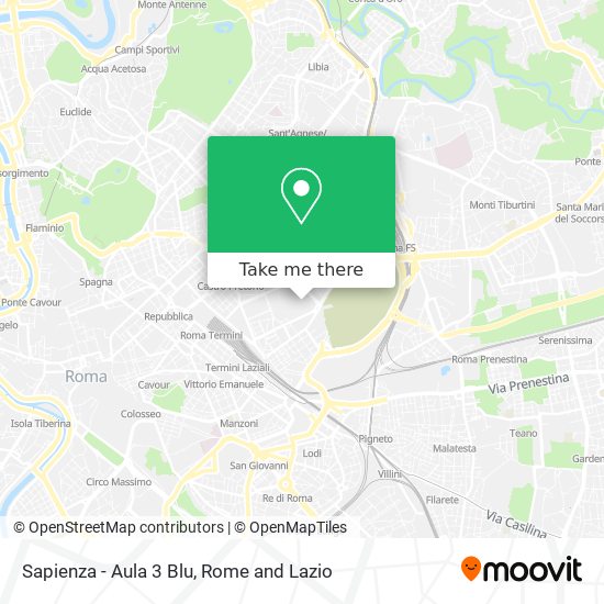 Sapienza - Aula 3 Blu map