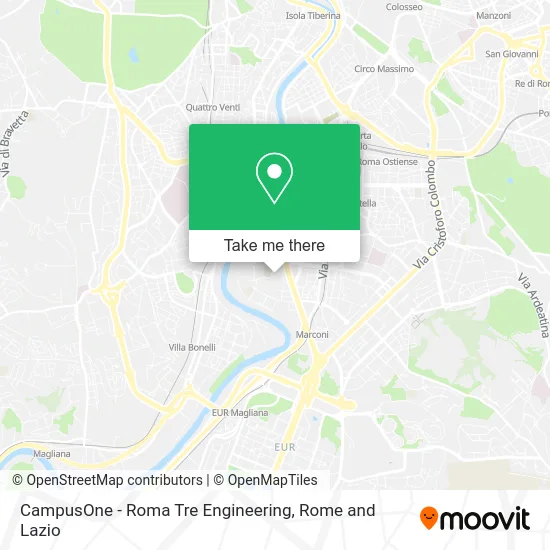 CampusOne - Roma Tre Engineering map