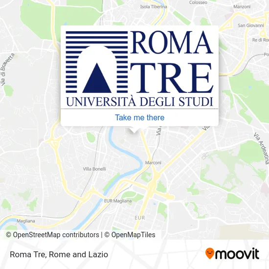 Roma Tre map