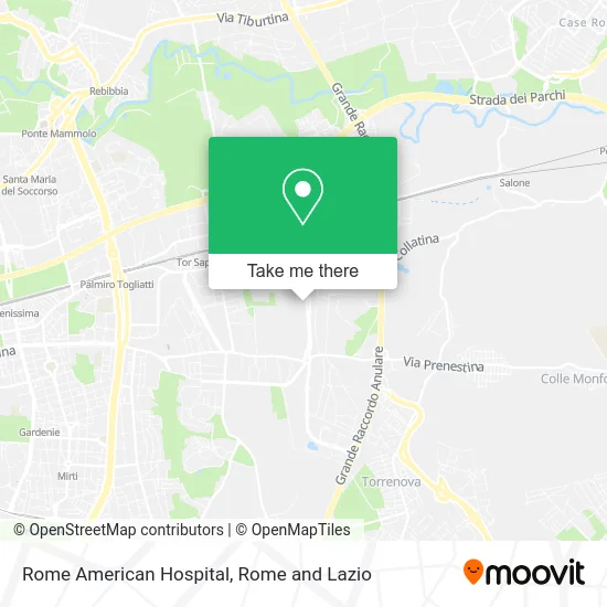 Rome American Hospital map