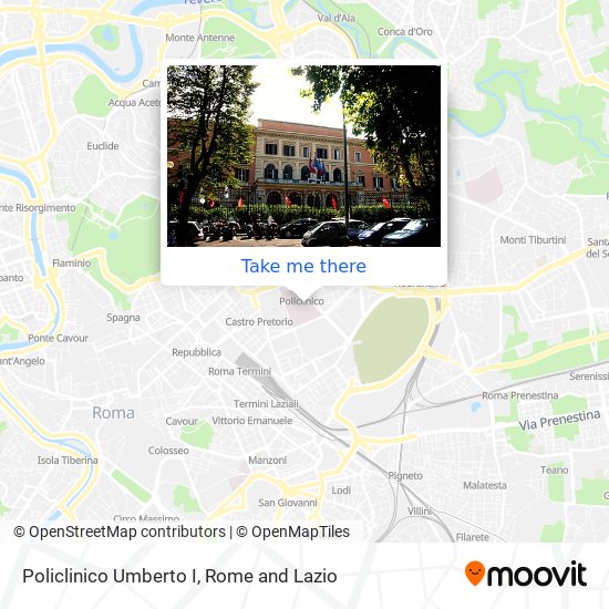 Policlinico Umberto I map