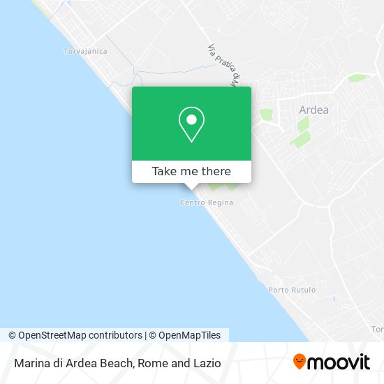 Marina di Ardea Beach map