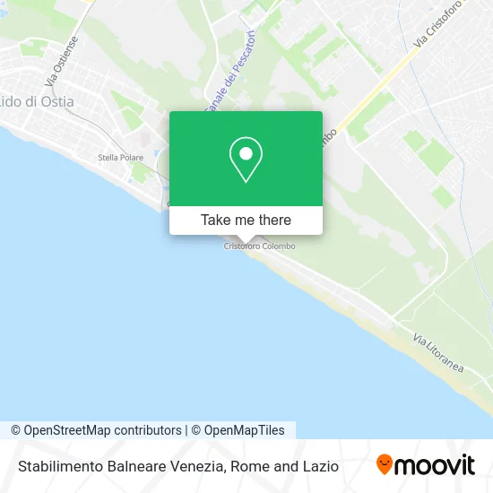 Venezia Beach Establishment map