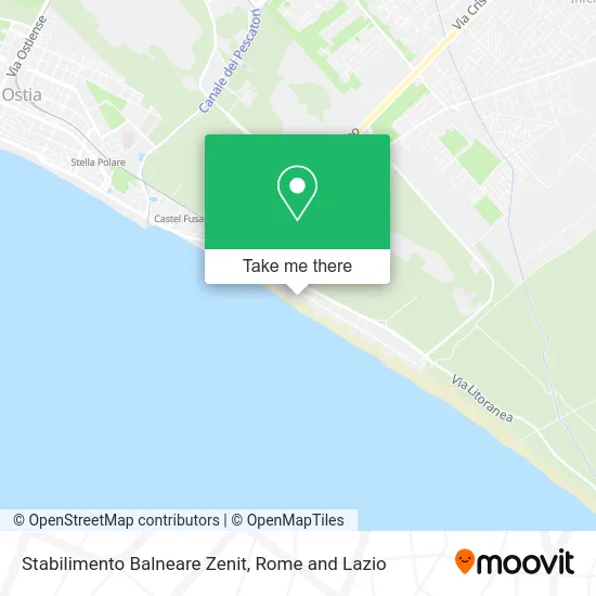 Zenit Beach Establishment map