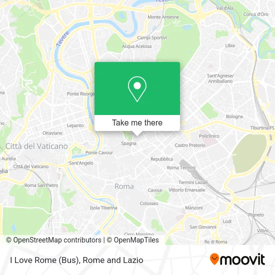 I Love Rome (Bus) map