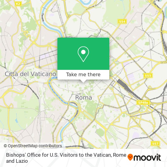 Bishops' Office for U.S. Visitors to the Vatican map