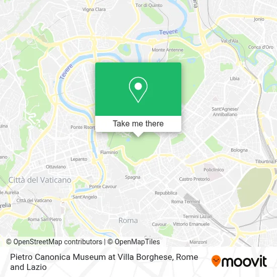Pietro Canonica Museum at Villa Borghese map