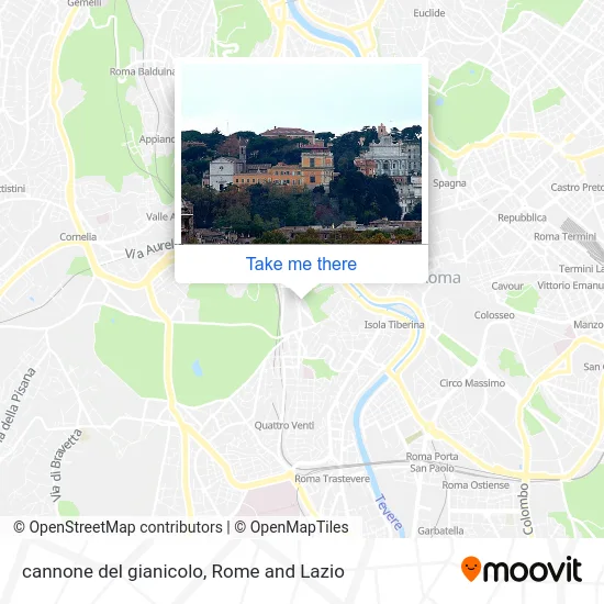 Janiculum Cannon map