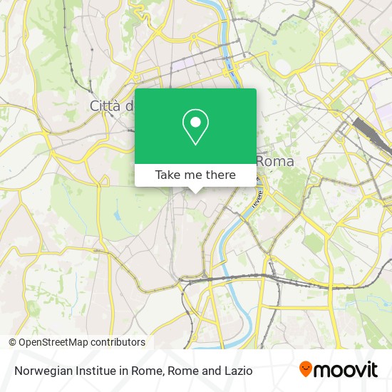 Norwegian Institue in Rome map