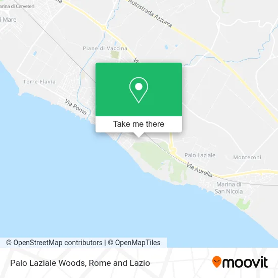 Palo Laziale Woods map