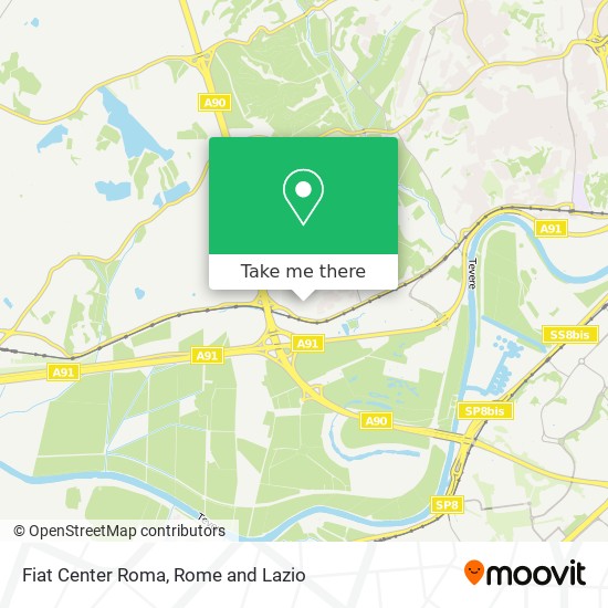 Fiat Center Roma map