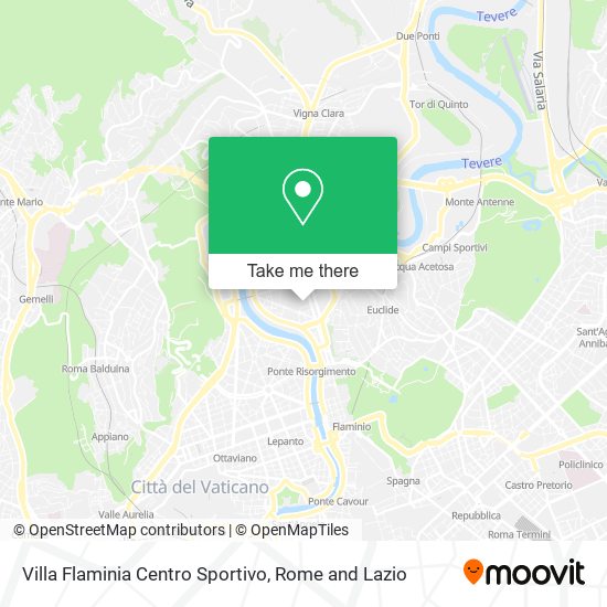 Villa Flaminia Centro Sportivo map