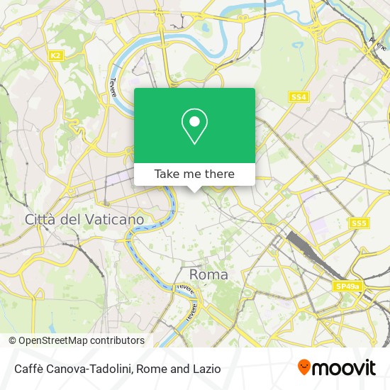 Caffè Canova-Tadolini map