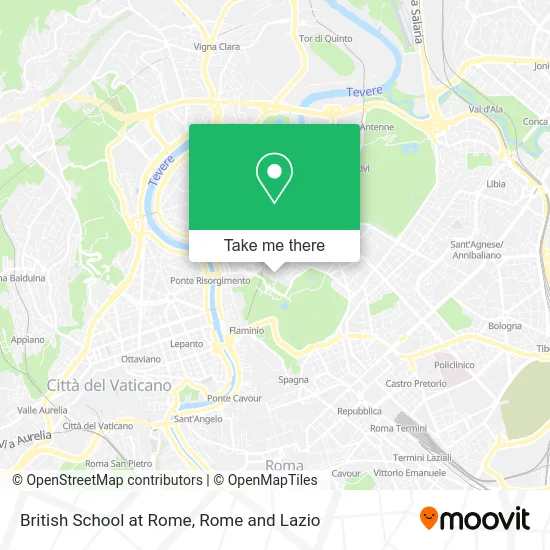 British School at Rome map
