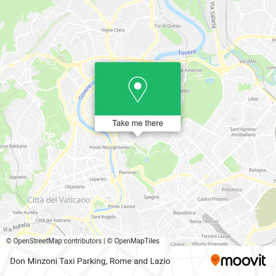 Don Minzoni Taxi Parking map