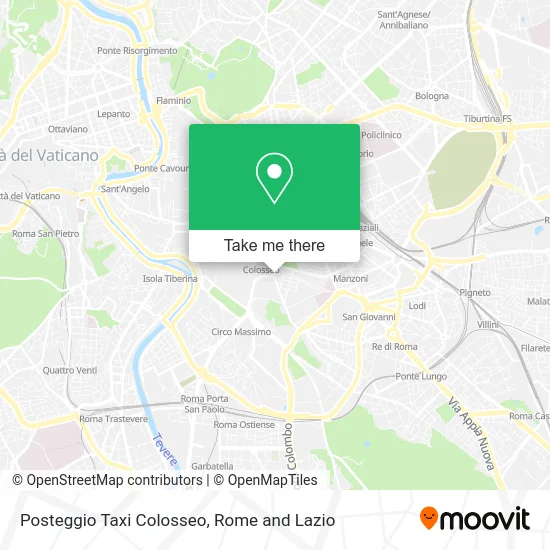 Posteggio Taxi Colosseo map