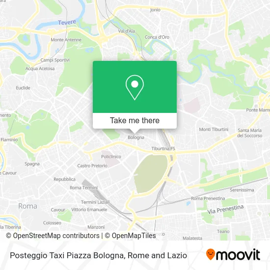 Taxi Parking Piazza Bologna map