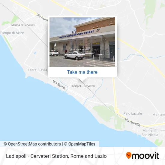 Ladispoli - Cerveteri Station map