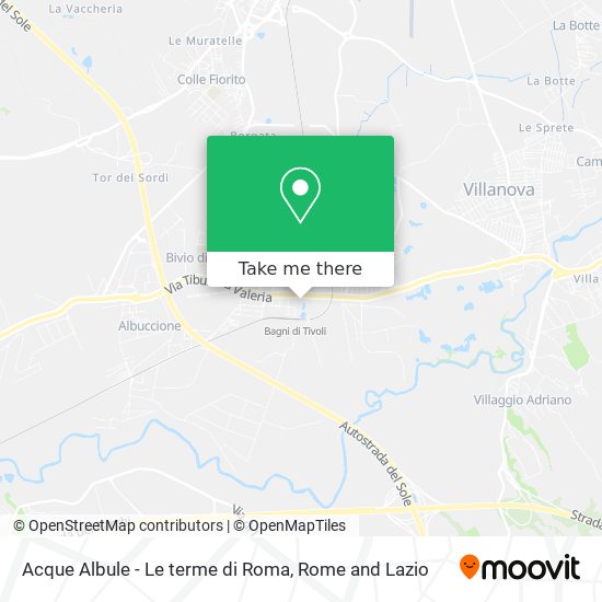 Acque Albule - Le terme di Roma map
