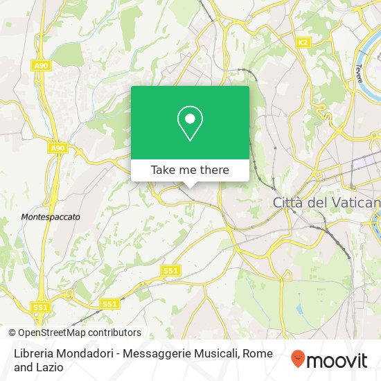 Libreria Mondadori - Messaggerie Musicali map