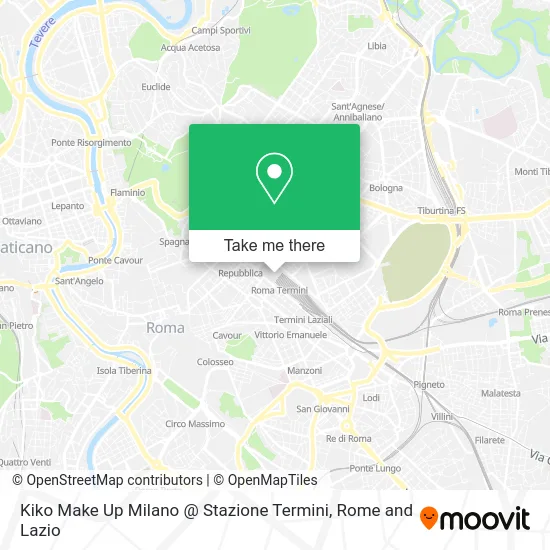 Kiko Makeup Milan @ Termini Station map