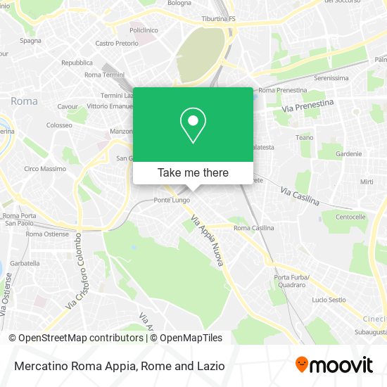 Mercatino Roma Appia map