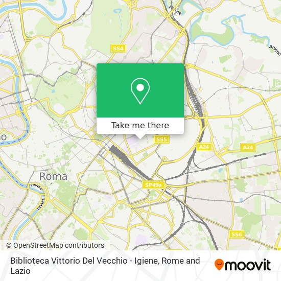 Biblioteca Vittorio Del Vecchio - Igiene map