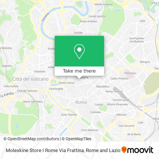 Moleskine Store I Rome Via Frattina map