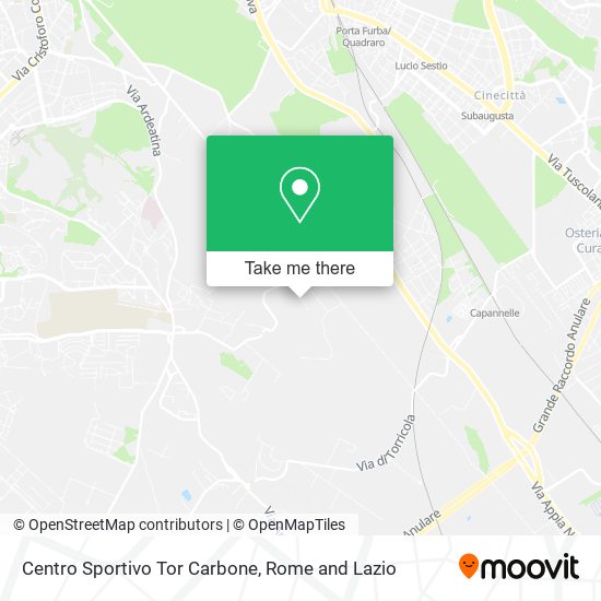 Centro Sportivo Tor Carbone map