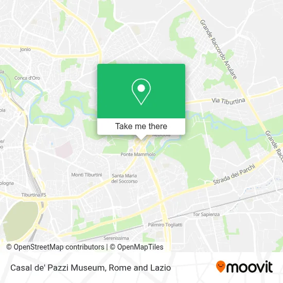 Casal de' Pazzi Museum map