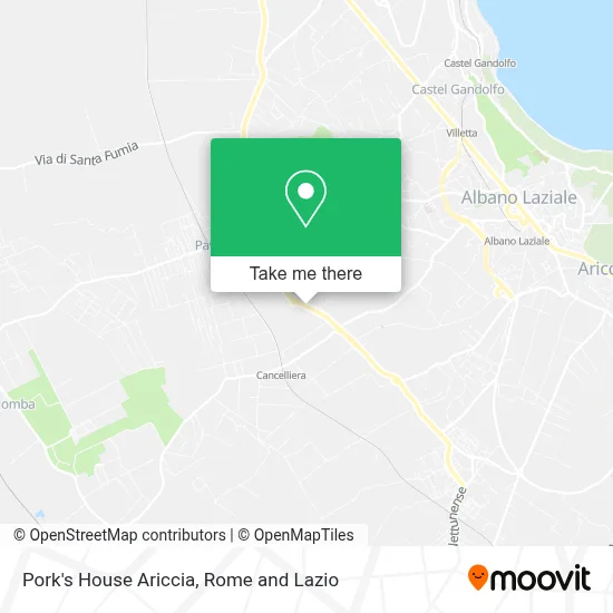 Pork's House Ariccia map