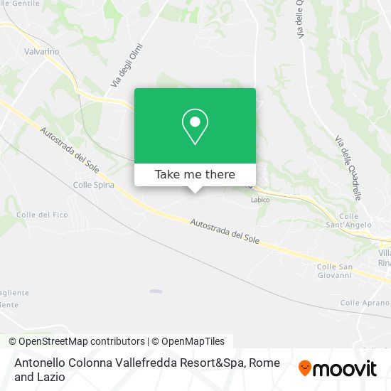 Antonello Colonna Vallefredda Resort&Spa map
