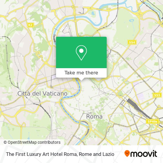 The First Luxury Art Hotel Roma map