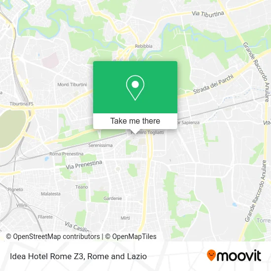 Idea Hotel Rome Z3 map