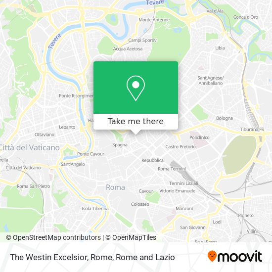 The Westin Excelsior, Rome map
