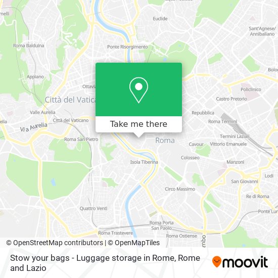 Stow your bags - Luggage storage in Rome map