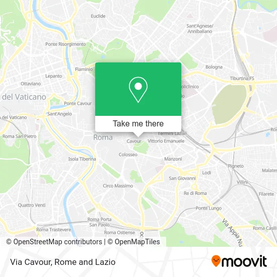 Via Cavour map
