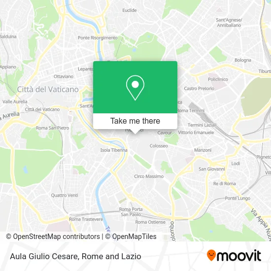 Giulio Cesare Hall map