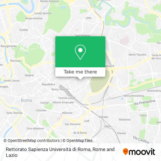 Rettorato Sapienza Università di Roma map