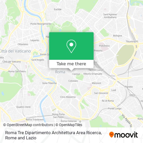 Roma Tre Dipartimento Architettura Area Ricerca map