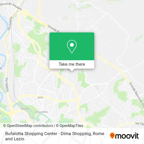 Bufalotta Shopping Center - Dima Shopping map